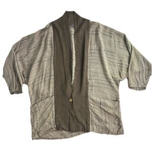 Vintage Arthur Max Cardigan Boho Textured Cardigan One Button Women’s Size L USA